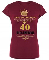 T-Shirt damski Urodzinowy 40 Lat Urodziny r.XL