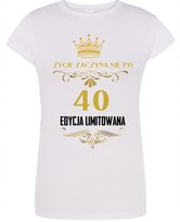 T-Shirt damski Urodzinowy Twój Wiek r.M