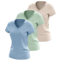 T-shirt damski (ZESTAW KOSZULEK 3 SZT.) 4F 4FWSS25TTSHF3098-90S Wielokolorowy Roz. M 4F