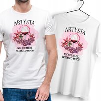 T-Shirt Dla Artysty Artysta biały Na Prezent z Dowolnym Nadrukiem Zdjęciem