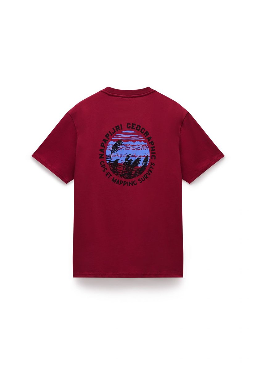 Napapijri T-Shirt Donna Spors – Girocollo, Maniche Corte, Cotone, Con Bandiera Norvegese