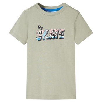 T-shirt dziecięcy Skate 116 jasne khaki 100% baweł - Zakito Europe