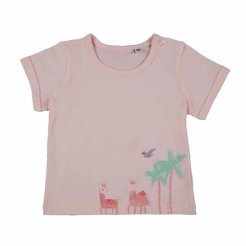 T-shirt dziewczęcy, różowy, wielbłądy, Tom Tailor - Tom Tailor