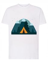 T-Shirt fajny nadruk góry namiot biwak r.XXL