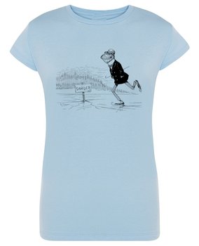 T-Shirt fajny nadruk Żaba na łyżwach r. M - Inna marka