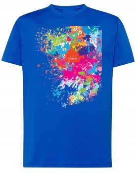 T-Shirt kolorowy nadruk PLAMA ABSTRAKCJA r.3XL - Inna marka
