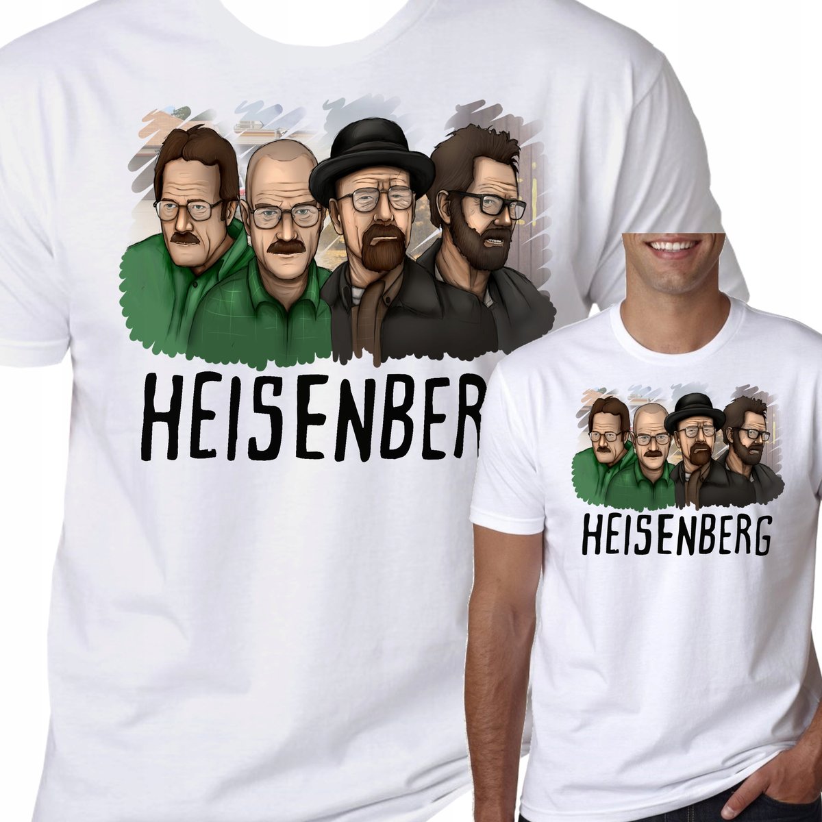 T-shirt Heisenberg Breaking Bad Femme - Dessin Croquis Visage - Taille 3XL - Coton - Neuf Sans étiquettes
