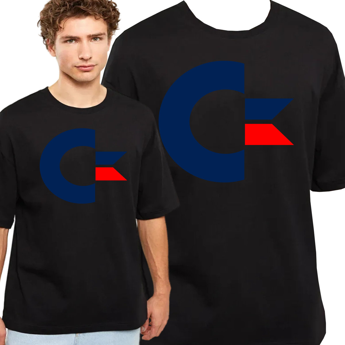 LOGOSHIRT - Commodore - C64 - Logo - Easyfit T-Shirt - zwart - Gelicentieerd origineel ontwerp, Maat XS