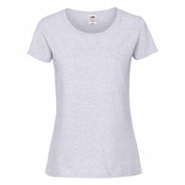 T-shirt Koszulka Damska BAWEŁNA Fruit Loom Premium 614240 SZARY ASH S