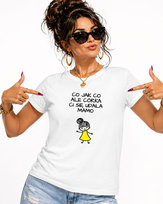 T-SHIRT KOSZULKA DAMSKA CO JAK CO ALE CÓRKA CI SIĘ UDAŁA NA DZIEŃ MAMY M