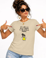 T-SHIRT KOSZULKA DAMSKA CO JAK CO ALE CÓRKA CI SIĘ UDAŁA NA DZIEŃ MAMY S