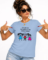 T-SHIRT KOSZULKA DAMSKA CO JAK CO ALE DZIECI CI SIĘ UDAŁY NA DZIEŃ MAMY M
