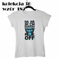 T-SHIRT KOSZULKA DAMSKA STREETWEAR GORYL GORILLA SARKAZM FUCK OFF 3XL
