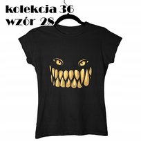 T-SHIRT KOSZULKA DAMSKA STREETWEAR MONSTER POTWÓR ZĘBY KŁY M