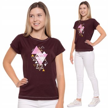 T-shirt Koszulka Damska z Nadrukiem Krótki Rękaw Bawełna Wygodna M MORAJ - Moraj