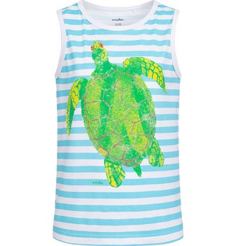 T-shirt Koszulka dziecięca Bawełna 104 Na ramiączka w paski żółw Endo - Endo