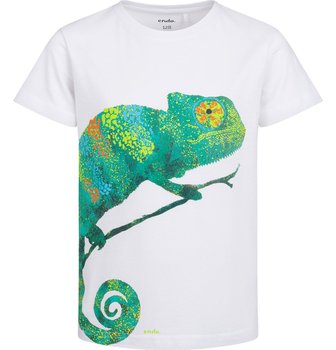 T-shirt Koszulka dziecięca chłopięca Bawełna 122 Biały Kameleon Endo - Endo