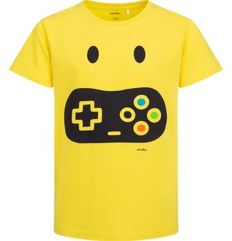T-shirt Koszulka dziecięca chłopięca Bawełna żółty 164 GamePad  Endo - Endo