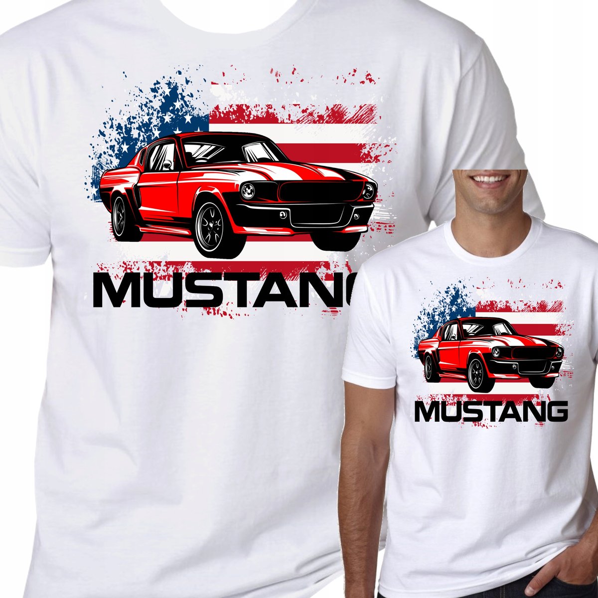 T-Shirt KOSZULKA FORD MUSTANG PREZENT L 0980 - Inna marka