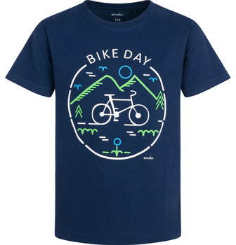 T-shirt Koszulka męska bawełna granatowy L MTB bike rower bawełniana Endo - Endo