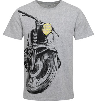T-shirt Koszulka męska bawełna Szary M z motorem vintage motocykl Endo - Endo