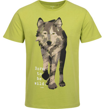 T-shirt Koszulka męska  bawełniana zielony M Dziki wilk Born to be wild  Endo - Endo