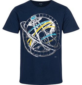 T-Shirt Koszulka Męska  L Bawełna Z Satelitą Nadrukiem Kosmos Endo - Endo