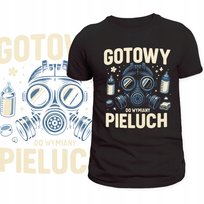 T-Shirt Koszulka Nadruk Gotowy Do Wymiany Pieluch Prezent Dzień Ojca M Szumila