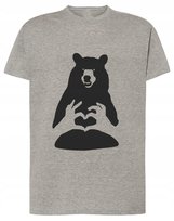 T-Shirt koszulka nadruk Niedźwiedź LOVE r.XXL