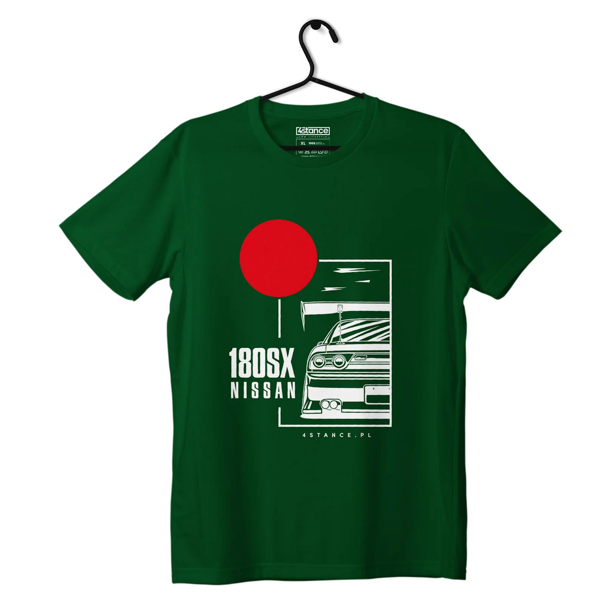 Zdjęcia - Odzież motocyklowa Nissan T-shirt koszulka  180SX zielona-XXL 