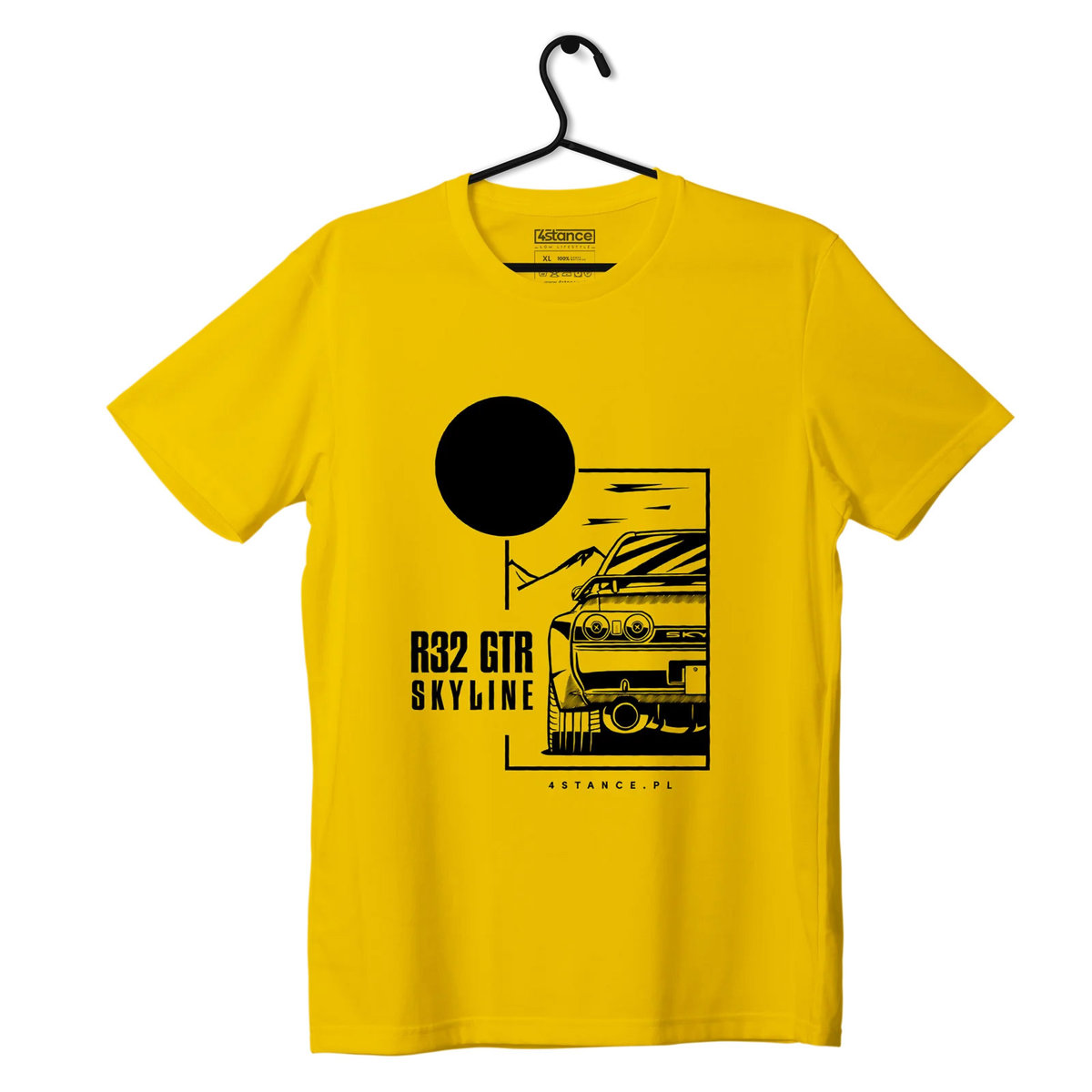 Zdjęcia - Odzież motocyklowa Nissan T-shirt koszulka  Skyline 32 GTR żółta-3XL 