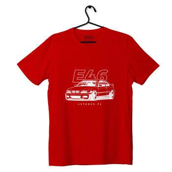 T-shirt koszulka przód BMW E46 czerwona-XL - producent niezdefiniowany