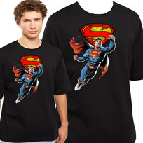 T-Shirt KOSZULKA SUPERMAN MARVEL PREZENT JAKOŚĆ BAWEŁNA S 0663 CZARNA JHK
