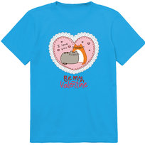 T-SHIRT KOSZULKA WALENTYNKI BE MY VALENTINE PUSHEEN CAT 128 PREZENT JAKOŚĆ