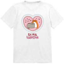 T-SHIRT KOSZULKA WALENTYNKI BE MY VALENTINE PUSHEEN CAT 128 PREZENT JAKOŚĆ