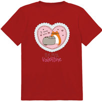 T-SHIRT KOSZULKA WALENTYNKI BE MY VALENTINE PUSHEEN CAT 128 PREZENT JAKOŚĆ