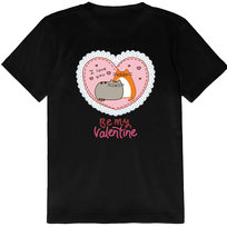 T-SHIRT KOSZULKA WALENTYNKI BE MY VALENTINE PUSHEEN CAT 140 PREZENT JAKOŚĆ