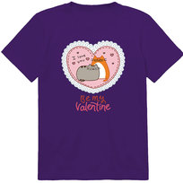 T-SHIRT KOSZULKA WALENTYNKI BE MY VALENTINE PUSHEEN CAT 152 PREZENT JAKOŚĆ