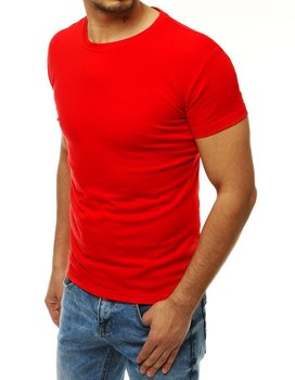 T-shirt męski bez nadruku czerwony Dstreet RX4189-XL - Inna marka
