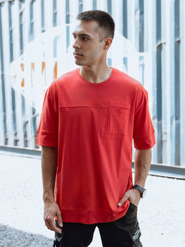 T-shirt męski czerwony Dstreet RX5603-L - Inna marka