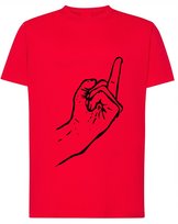 T-Shirt męski duży nadruk Środkowy palec r.XXL