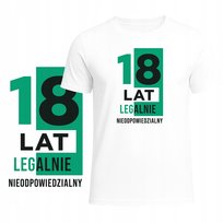T-Shirt Męski Koszulka Nadruk 18 Lat Super Prezent Osiemnastka Urodziny Xxl Szumila