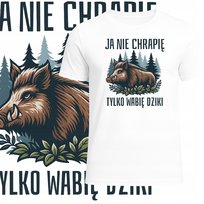 T-Shirt Męski Koszulka Nadruk Dzik Chrapanie Śmieszny Prezent 3Xl Szumila