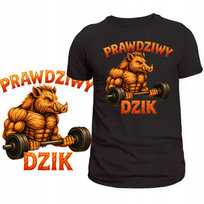 T-Shirt Męski Koszulka Nadruk Prawdziwy Dzik Siłownia Śmieszny Prezent M Szumila