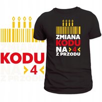 T-Shirt Męski Koszulka Nadruk Zmiana Kodu Na 4 Z Przodu Prezent 40 Lat Xxl Szumila