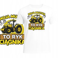 T-Shirt Męski Koszulka Super Nadruk Ciągnik Mega Prezent Dla Rolnika S Szumila