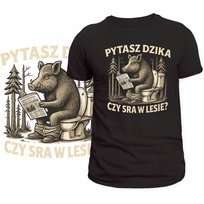 T-Shirt Męski Koszulka Super Śmieszny Nadruk Pytasz Dzika Mega Prezent L Szumila