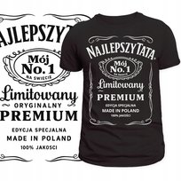 T-Shirt Męski Koszulka Świetny Nadruk Najlepszy Tata Prezent Dzień Ojca Xxl Szumila