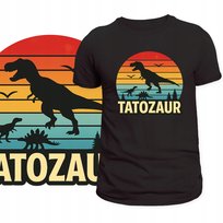 T-SHIRT MĘSKI KOSZULKA ŚWIETNY NADRUK TATOZAUR SUPER PREZENT DZIEŃ OJCA S Szumila