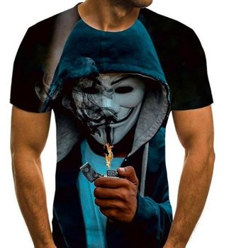 T Shirt Męski Koszulka Z Nadrukiem Anonymous 3D Xxxxl - Roneberg